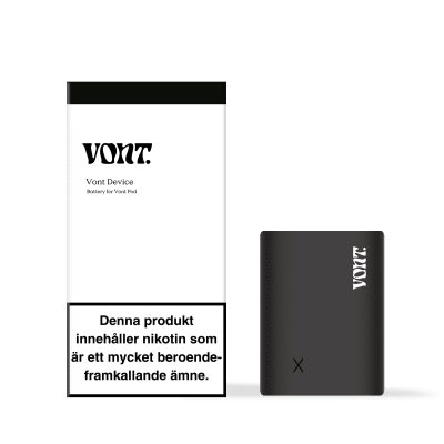 Vont Pod Device Cube Black 10-pack – elegant svart vape-enhet kompatibel med alla Vont Pods, uppladdningsbar via USB-C, perfekt 