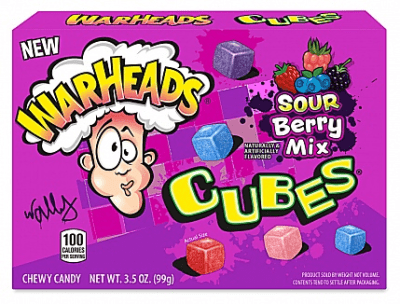 Warheads Sour Berry Mix Cubes 12x99g